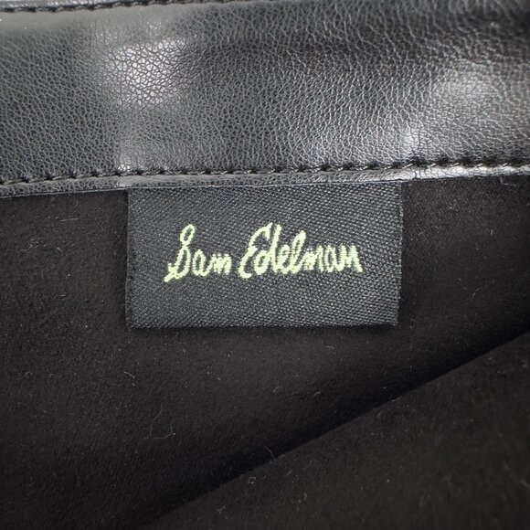 Sam Edelman Elina Over The Knee Boots Womens 8M Black Suede 2" Heel Round Toe - Picture 2 of 16